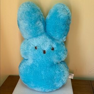 Blue Plush Peeps Bunny Pillow